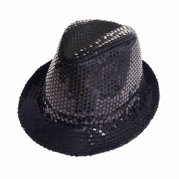 Cappello nero con paillettes
