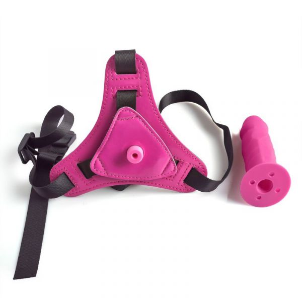 Strapon con fallo realistico rosa per donna