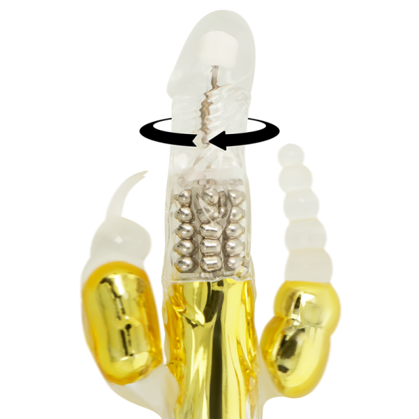 Vibratore triplo dorato