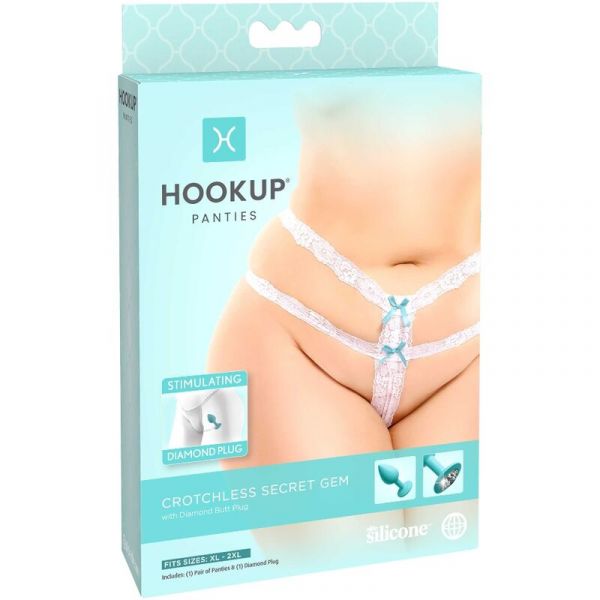 Slip con plug Hook up gemma segreta senza crothless
