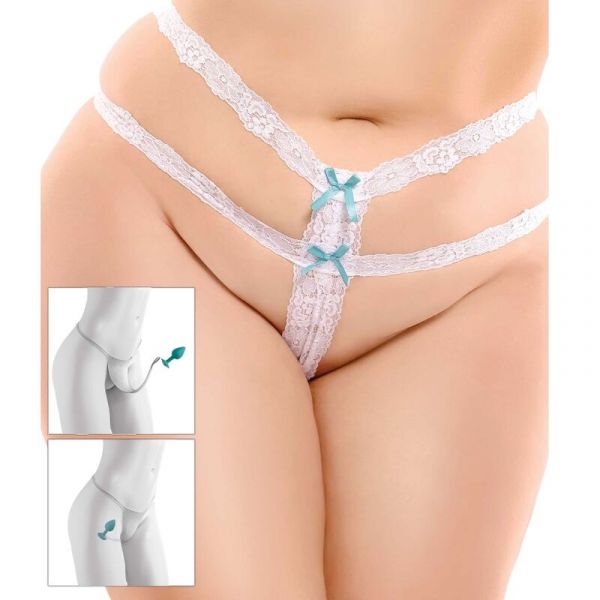 Slip con plug Hook up gemma segreta senza crothless