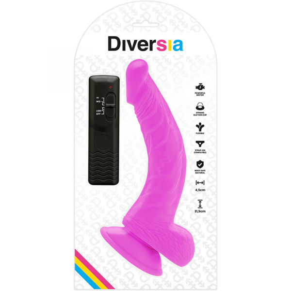 Diversia dildo vibrante flessibile 21,5 cm