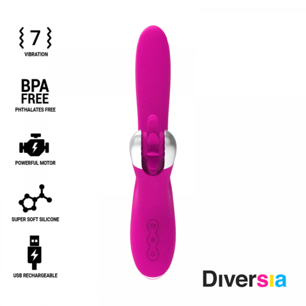 Vibratore rabbit diversia con stimolatore del clitoride