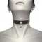 Collana in pelle vegana accessorio donna sonaglio/cerchio