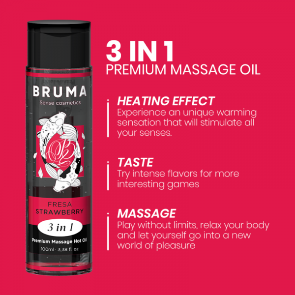 Olio da massaggio Bruma 3 in 1 Fragola