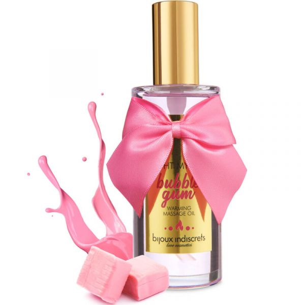 Olio da massaggio con effetto calore e gusto gomma 100 ml