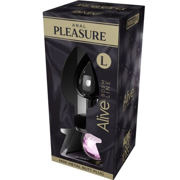 Mini Plug Anal Metal Rosa L