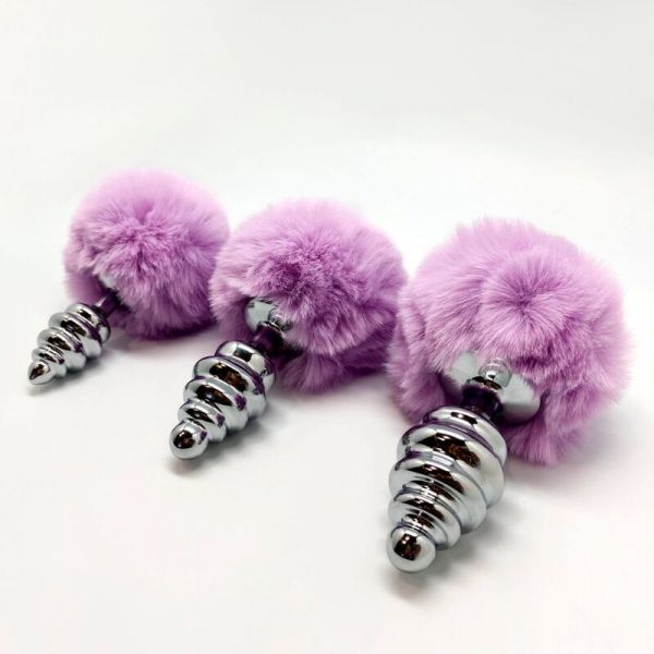 Plug anale spirale Fluffy Twist