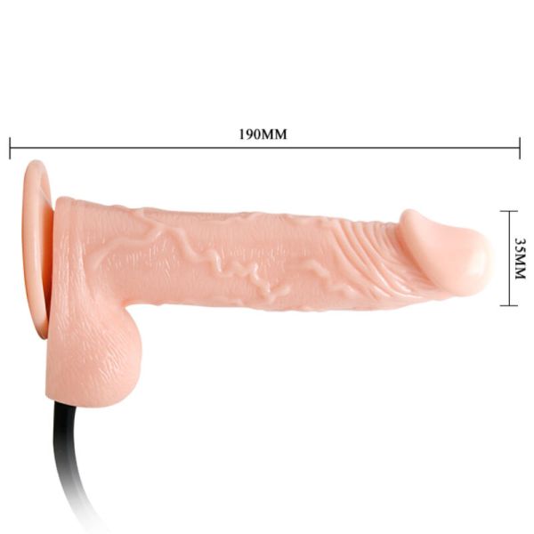 Dildo gonfiabile realistico con ventosa 15 cm