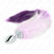 Plug anale S con coda sintetica viola da 40 cm