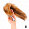 Plug anale con coda sintetica marrone da 40 cm