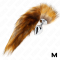 Plug anale M con coda sintetica marrone da 40 cm