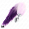 Plug anale M con coda sintetica viola da 40 cm