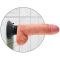 Fallo vibrante con testicoli e ventosa da 18 cm