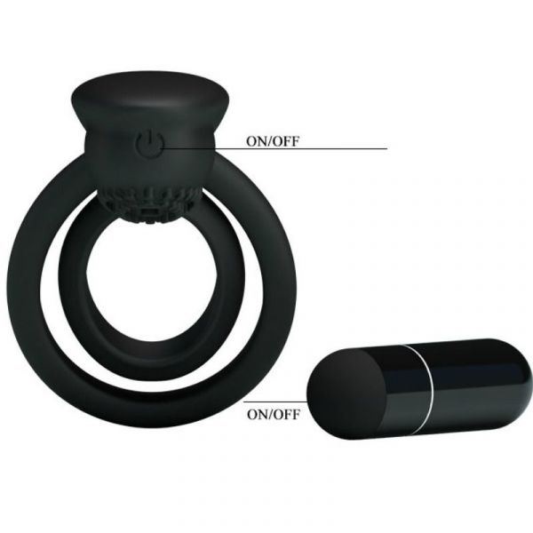 Anello vibratore Lingus Nero