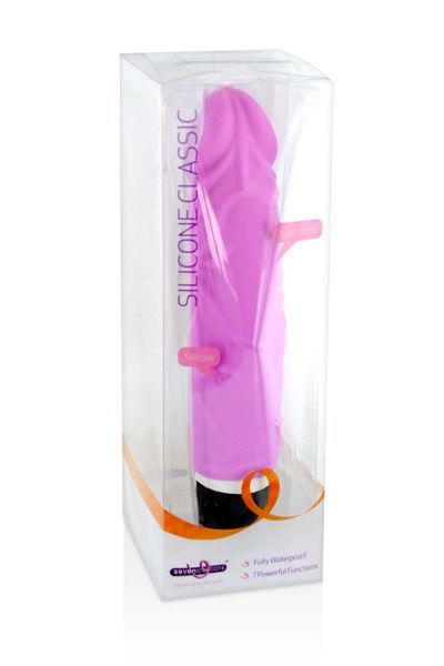 VIBRATORE CLASSICO IN SILICONE ROSA 16 CM