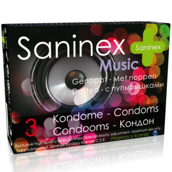 Preservativi Saninex musica punteggiato 3 pezzi