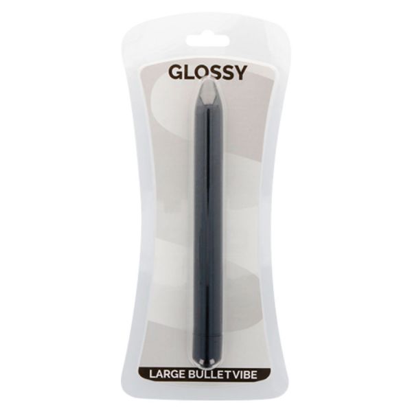 Glossy slim vibratore nero