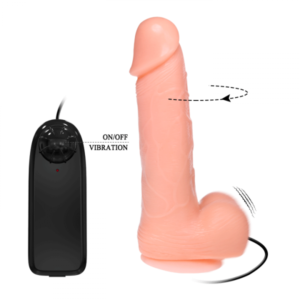 Dildo con rotazione e vibrazione 20 cm