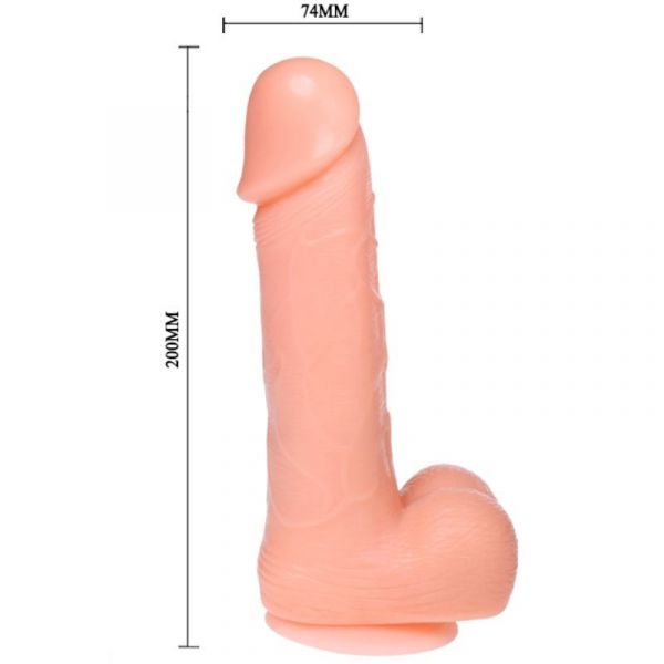 Dildo con rotazione e vibrazione 20 cm