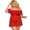 Subblime Queen Plus abito corto + perizoma rosso