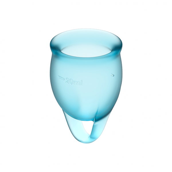 Tazza mestruale satisfyer 15 + 20ml Azzurro