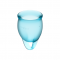 Tazza mestruale satisfyer 15 + 20ml Azzurro