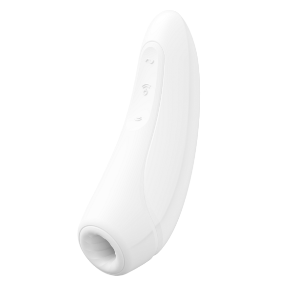 Vibratore bianco clitorideo con APP curvy 1+