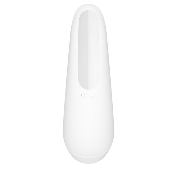 Vibratore bianco clitorideo con APP curvy 1+