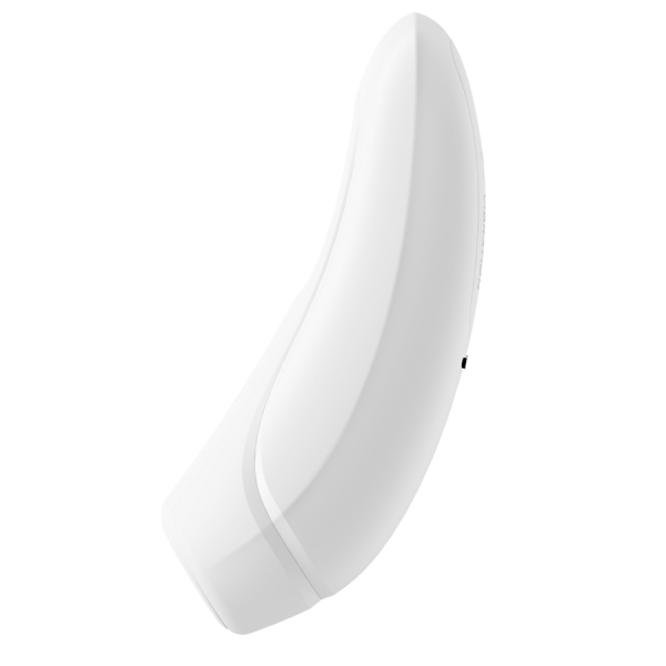 Vibratore bianco clitorideo con APP curvy 1+