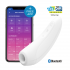 Vibratore bianco clitorideo con APP curvy 1+