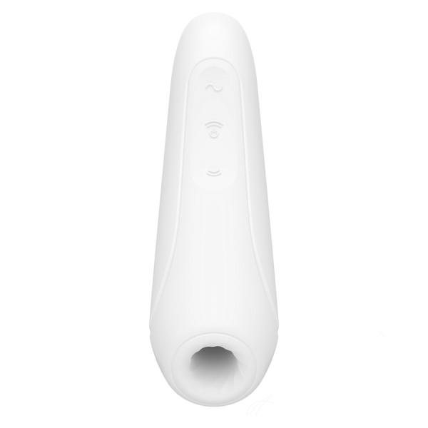Vibratore bianco clitorideo con APP curvy 1+
