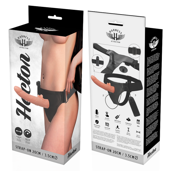 Vibratore strap-on femminile con stimolazione clitoride