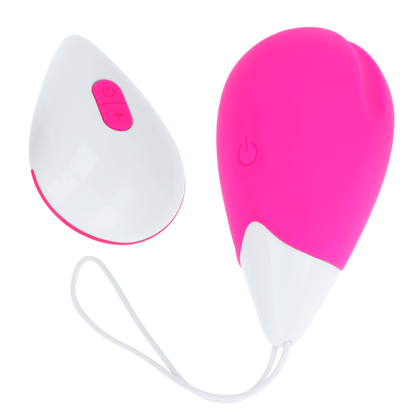 Uovo vibrante con 10 modalità, rosa e bianco