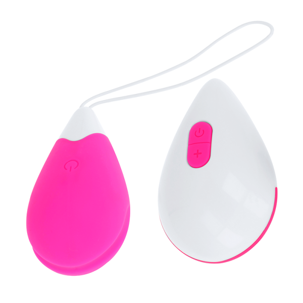 Uovo vibrante con 10 modalità, rosa e bianco