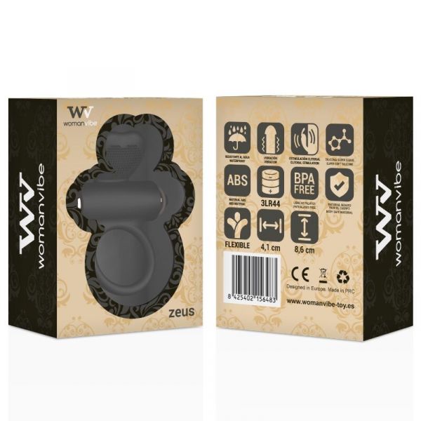 Zeus Anello vibrante in silicone