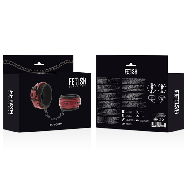 Manette in pelle vegan Fetish submissive dark room