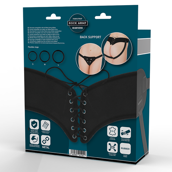 Imbracatura regolabile e anelli flessibili harness rockarmy