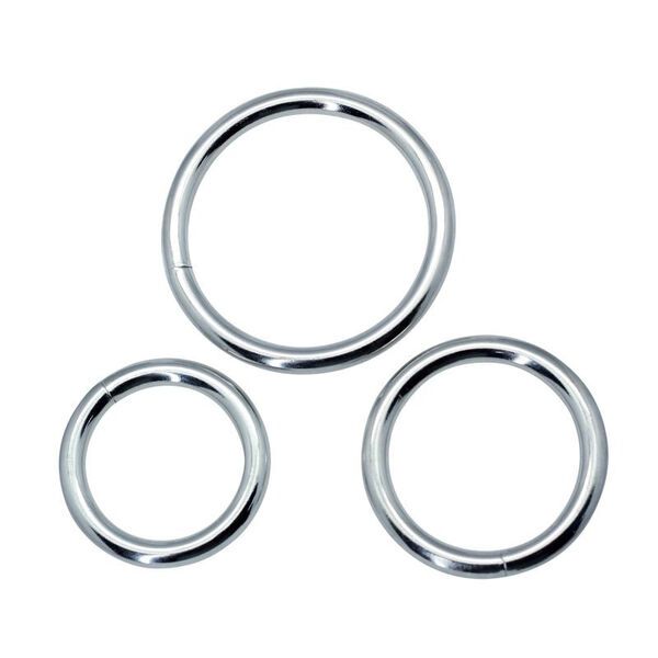 Kit di 3 anelli fallici timeless in metallo