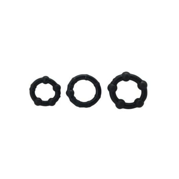 Kit di 3 anelli fallici timeless stud