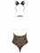 Leocatia Body leopardato con cerchietto travestimento