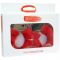 Manette con chiavi in pelliccia rosso