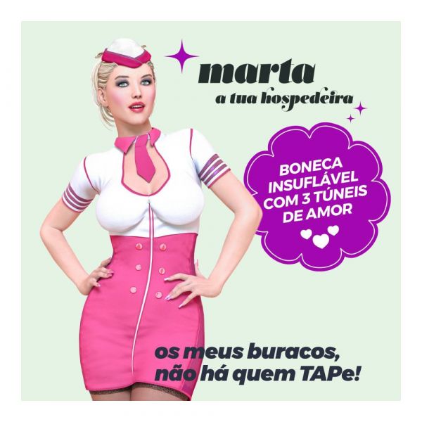 Marta la hostess bionda bambola gonfiabile