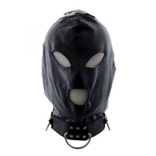 Maschera in pelle in stile bondage