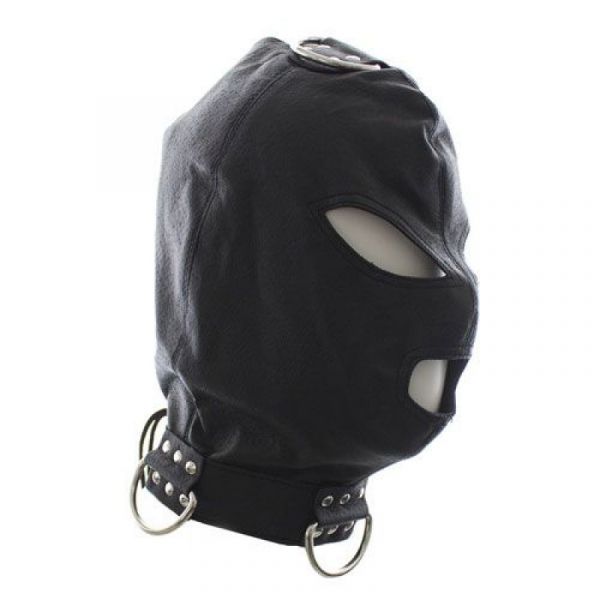 Maschera in pelle in stile bondage