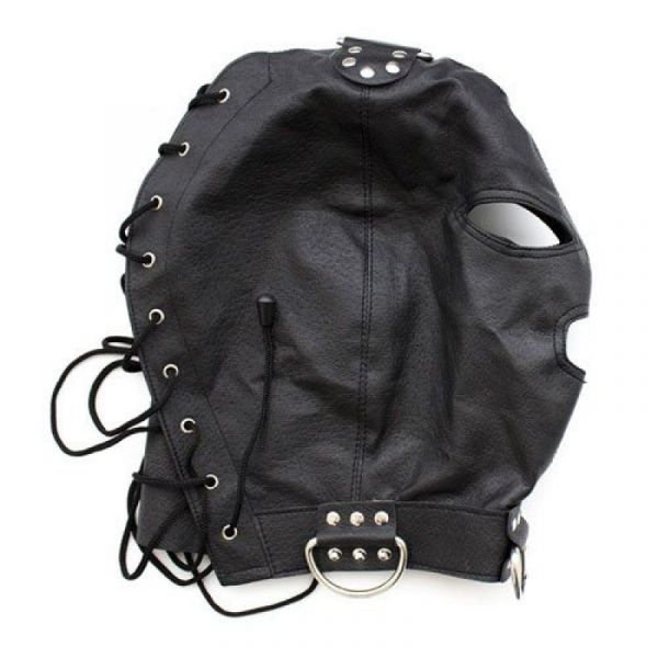 Maschera in pelle in stile bondage