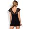 Moketta chemise sottoveste monocolorata con pizzo e tanga basso