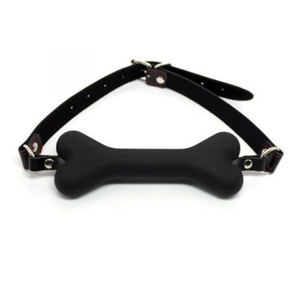 Bavaglio fetish a forma di osso per cane
