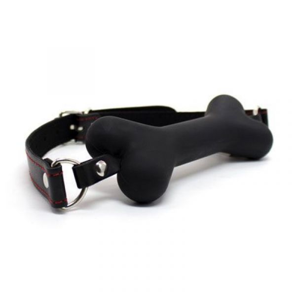 Bavaglio fetish a forma di osso per cane