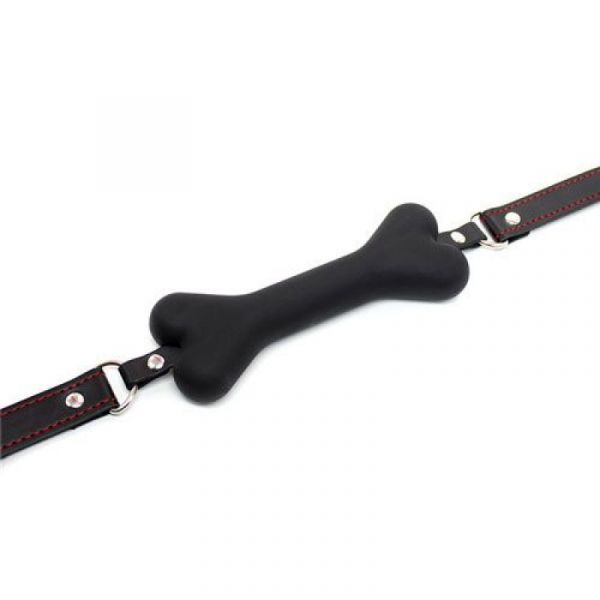 Bavaglio fetish a forma di osso per cane